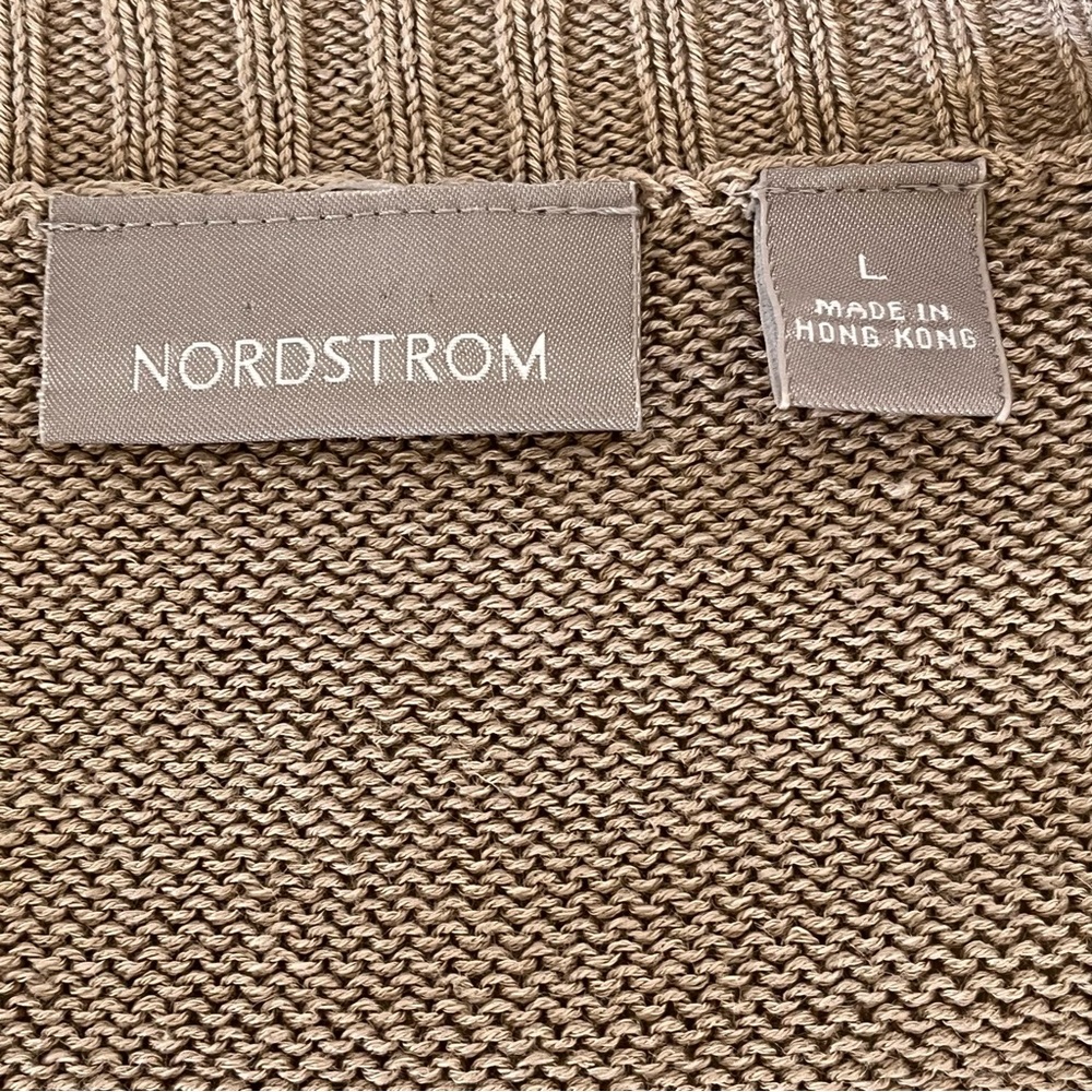 Nordstrom Women’s Vintage Long Sleeve Linen Blend Button Up Cardigan Sweater L - Picture 10 of 11